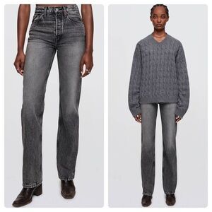 New! RE/DONE Originals 90s High Rise Loose Jeans in Black Smoke 🖤 size 25 NWT!